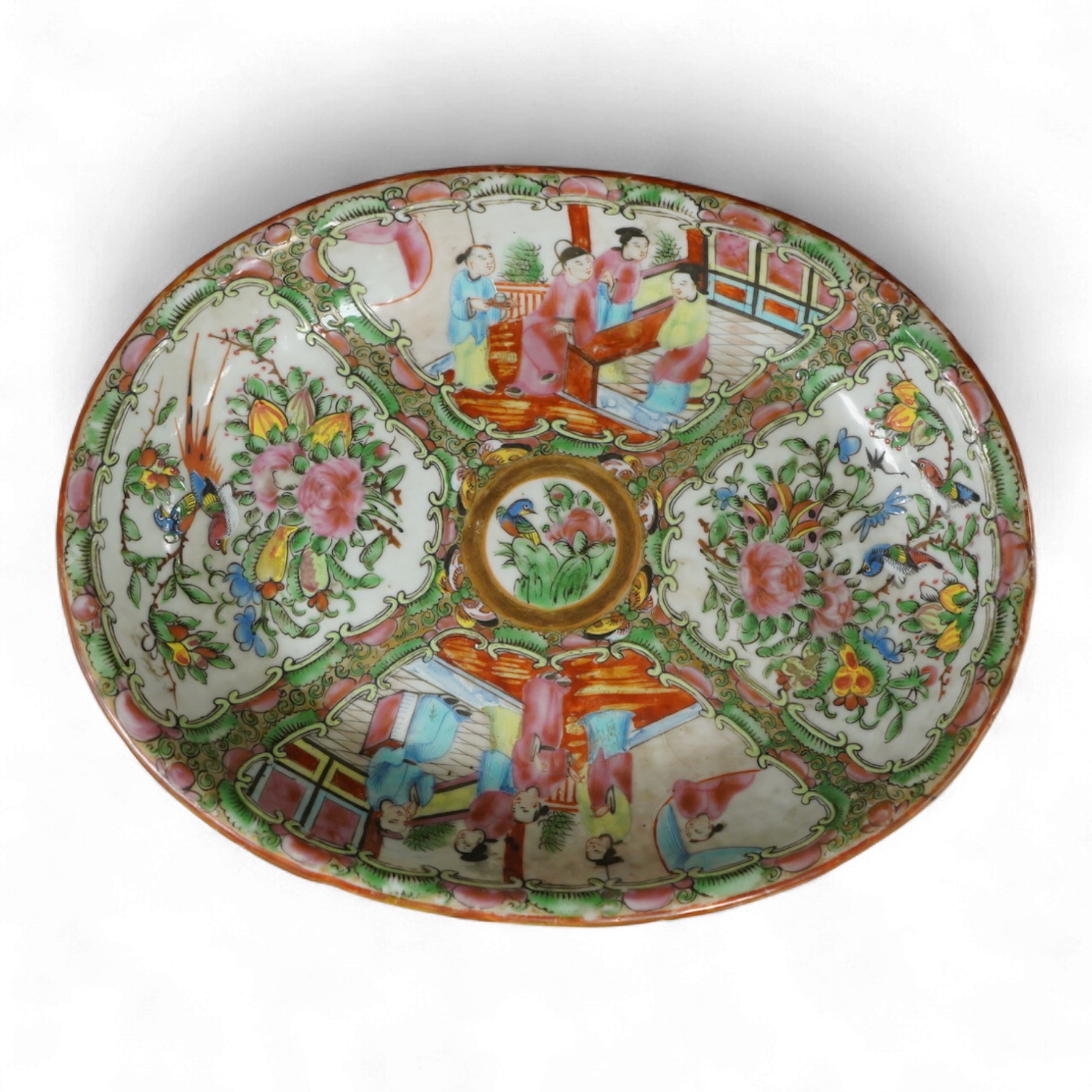 A 19th century Chinese famille rose dish, 26cm